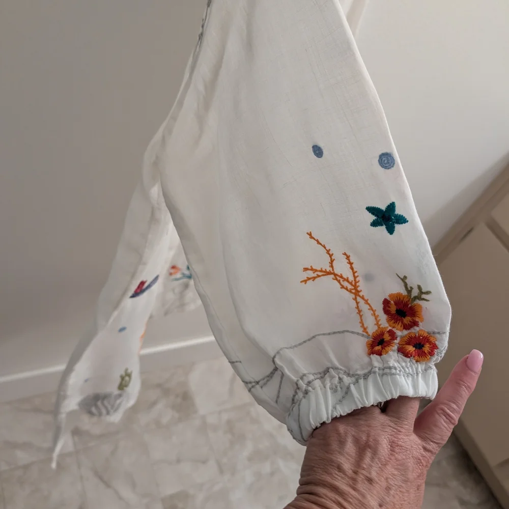 Beautiful Johnny Was Blouse with Embroidery Size XS. Just Dry Cleaned - Picture 7 of 10